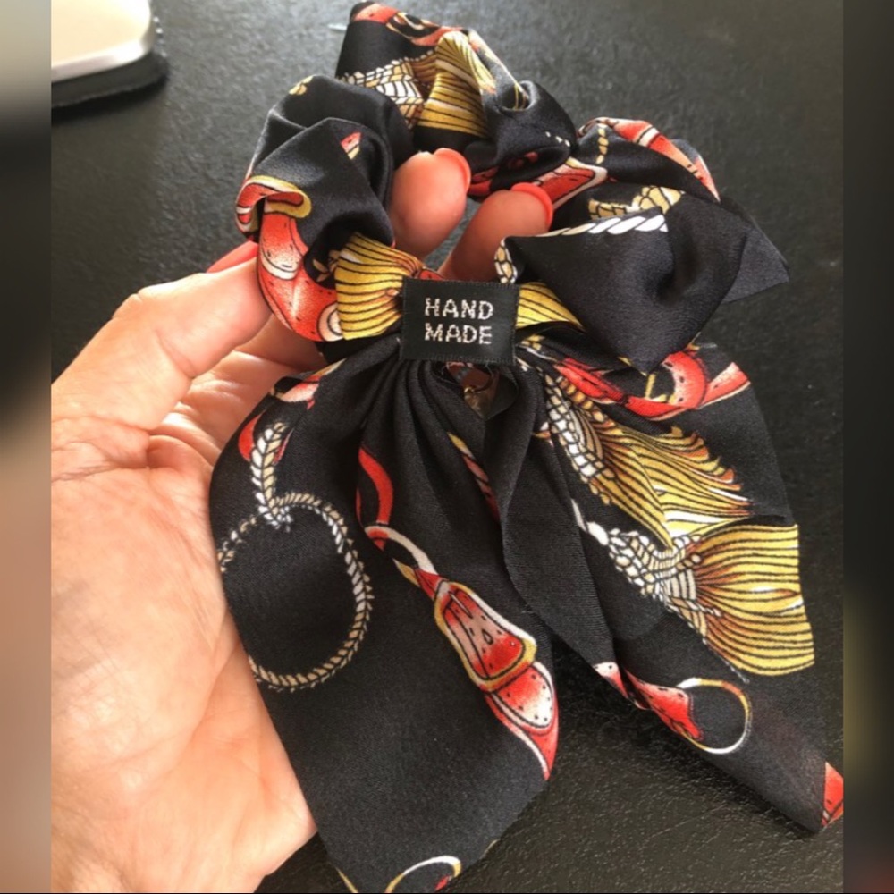 Chiffon Bowknot Silk Hair Scrunchies - Picture 4 of 4
